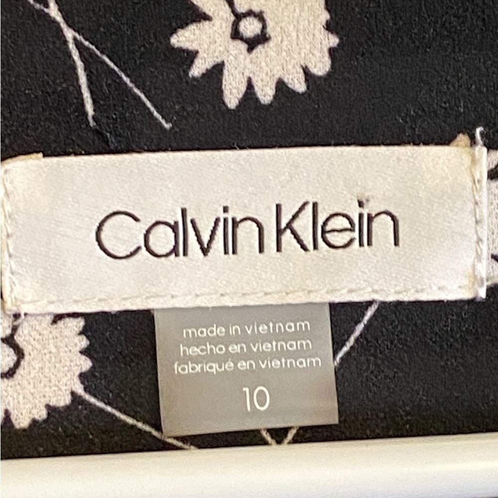 Calvin Klein Black & White Sleeveless Wide leg Jumpsuit Women’s Size 10 NWT - Picture 4 of 16
